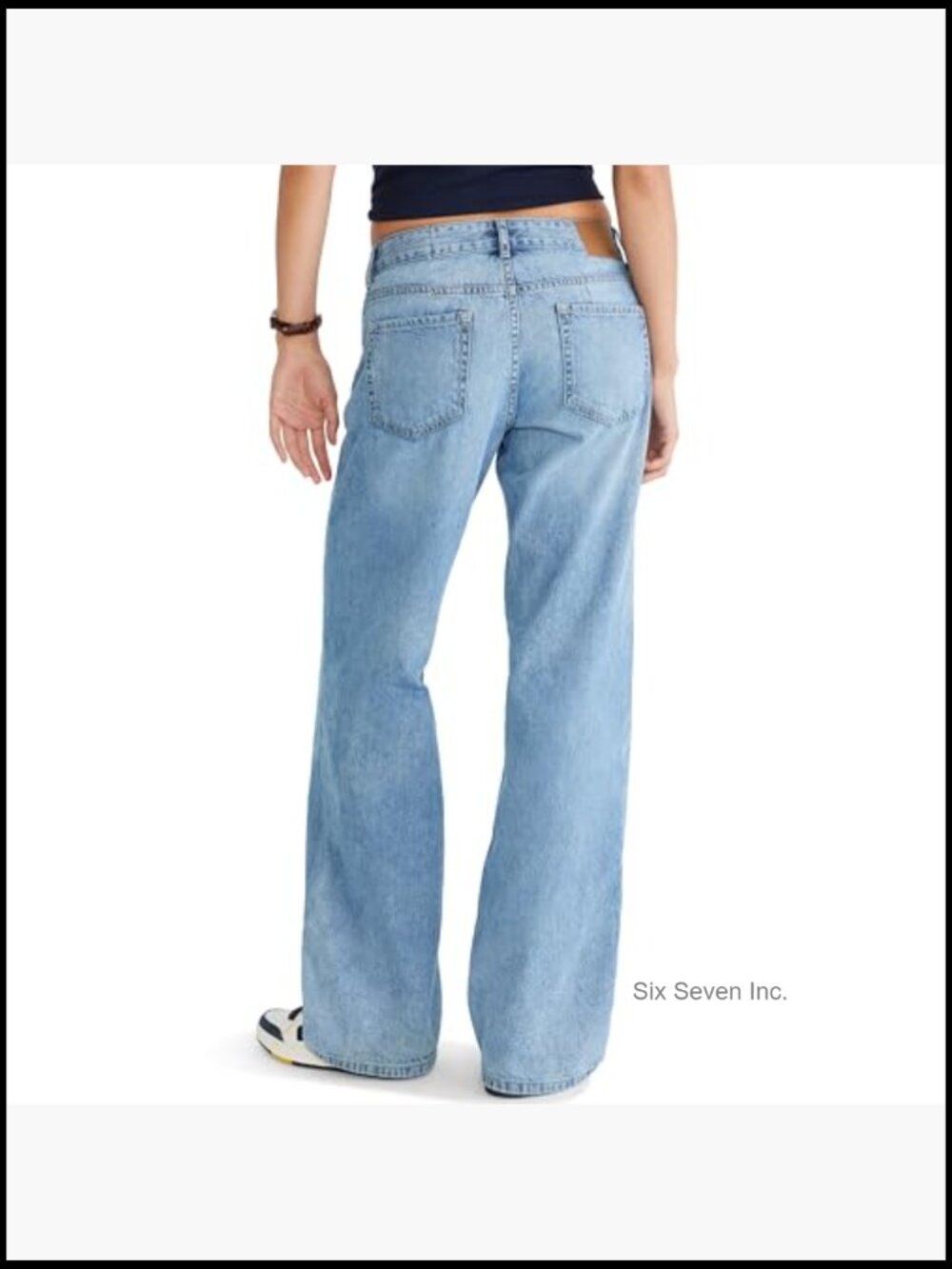 Low Rise Baggy Wide Leg Jean - Recycled Cotton Rigid Denim - Picture 5 of 7